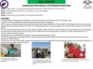 Kandahar Provincial veterinarian meeting