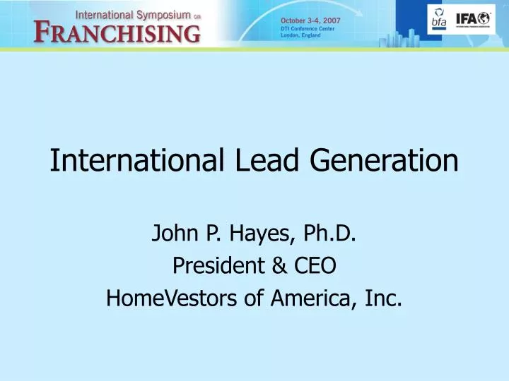 international lead generation