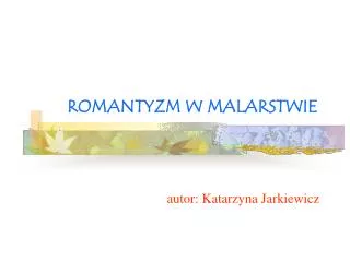 romantyzm w malarstwie