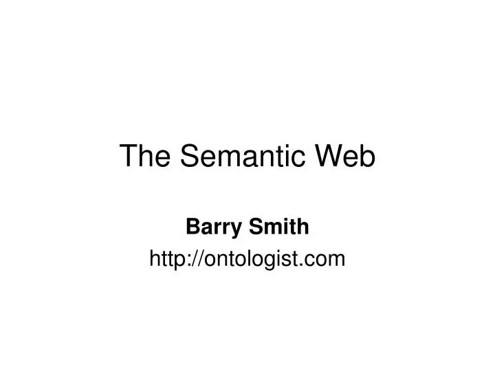 the semantic web