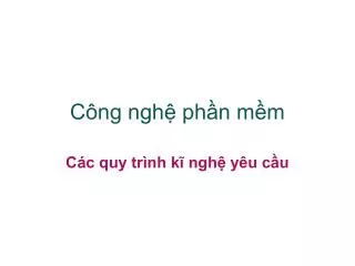 c ng ngh ph n m m