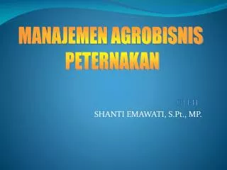 oleh shanti emawati s pt mp