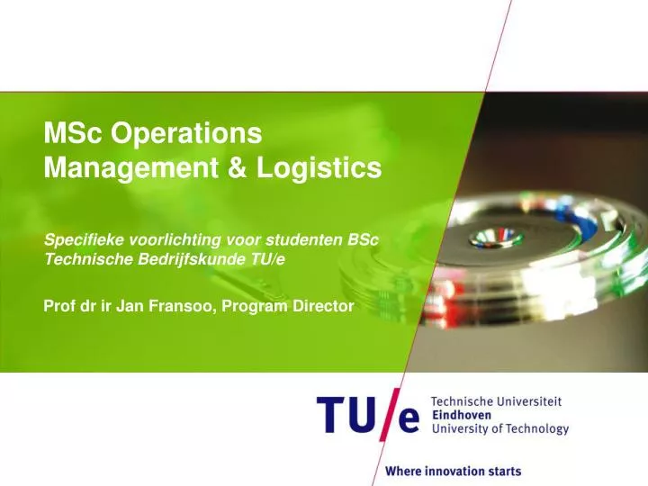 msc operations management logistics