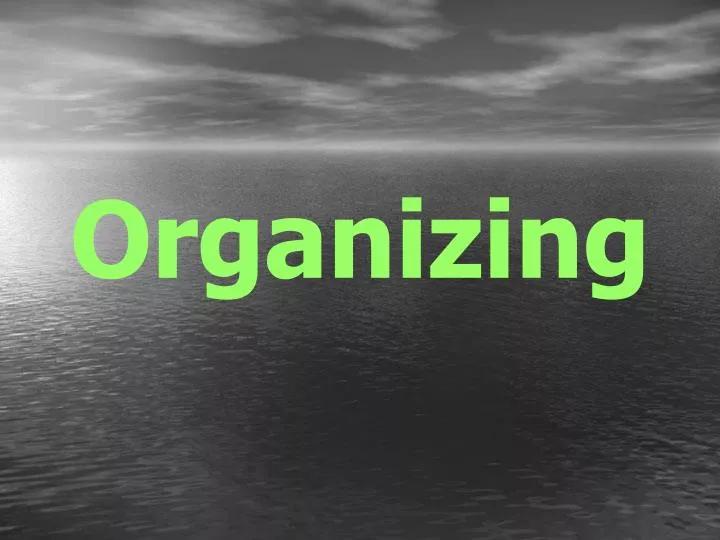 organizing