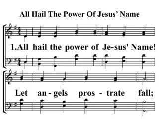 all hail the power of jesus name