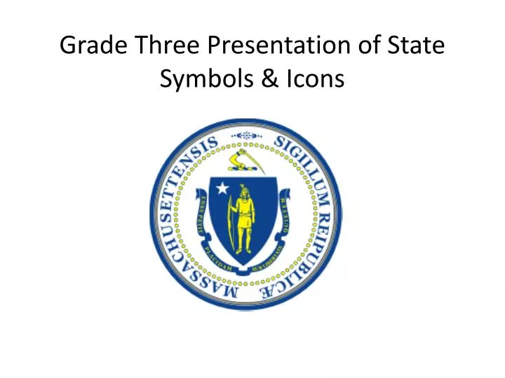grade three presentation of state symbols icons