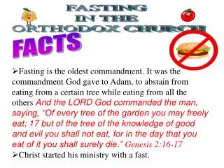 FASTING IN THE ORTHODOX CHURCH