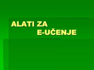 alati za e u enje