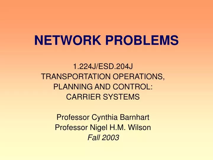 network problems