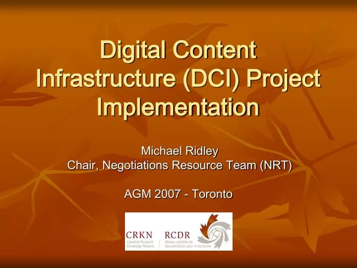digital content infrastructure dci project implementation