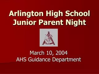 Arlington High School Junior Parent Night