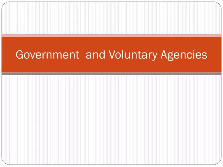government and voluntary agencies