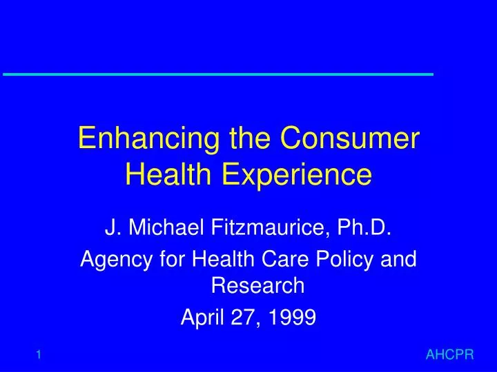 enhancing the consumer health experience