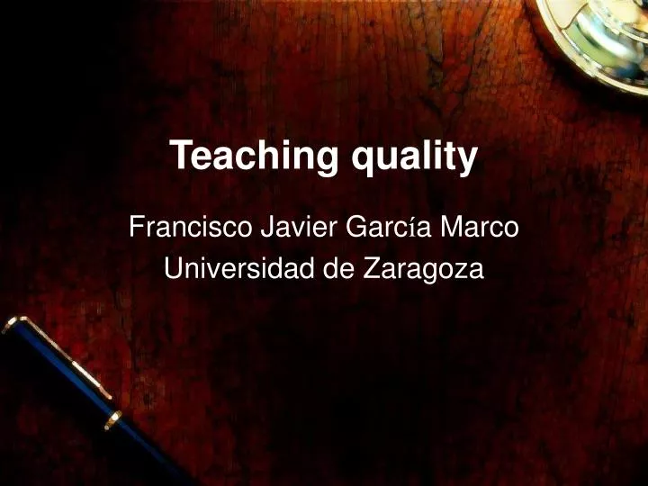 teaching quality