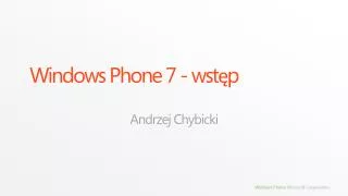 windows phone 7 wst p