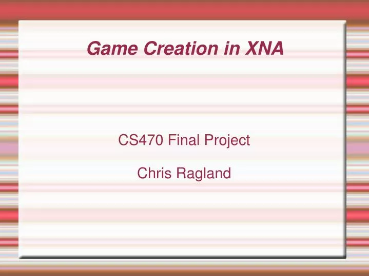 cs470 final project chris ragland
