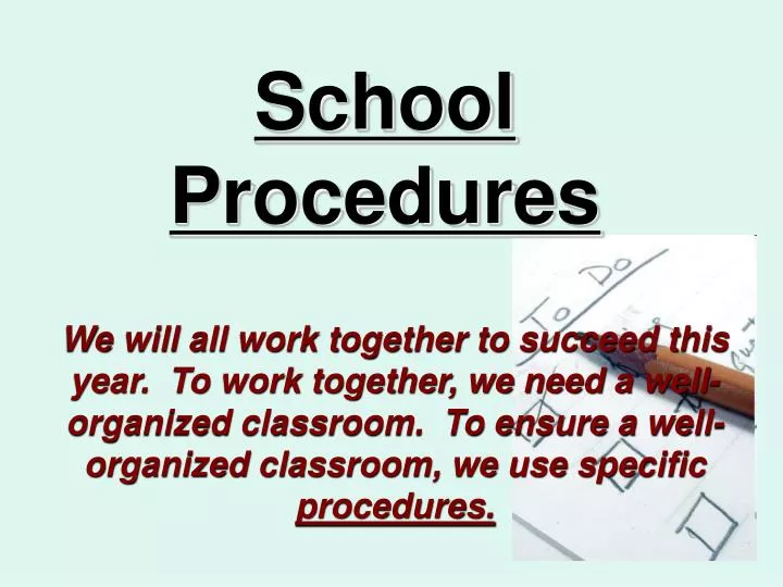 school procedures