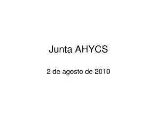junta ahycs