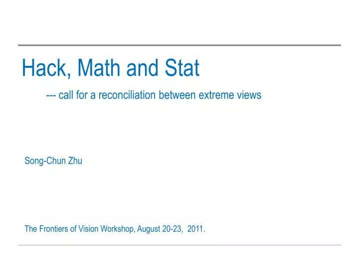 hack math and stat call for a reconciliation between extreme views