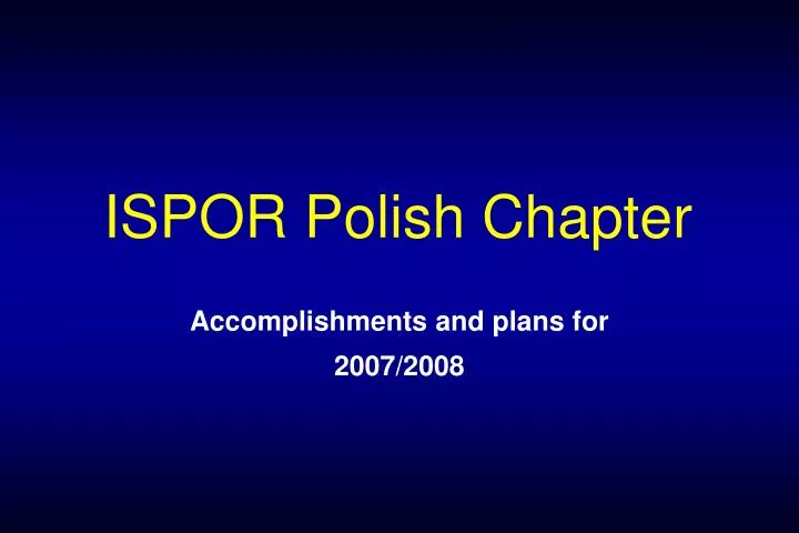 ispor polish chapter