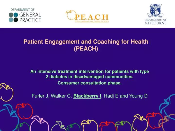 patient engagement and coaching for health peach