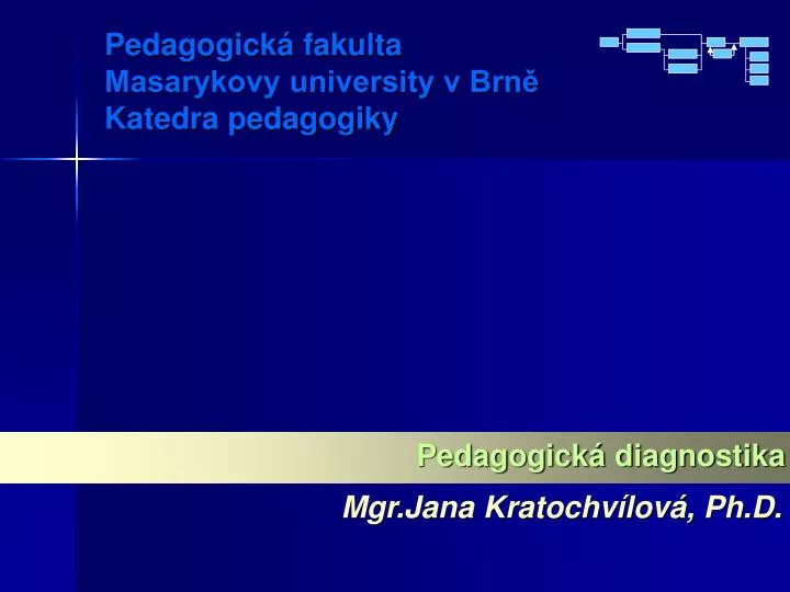 pedagogick fakulta masarykovy university v brn katedra pedagogiky