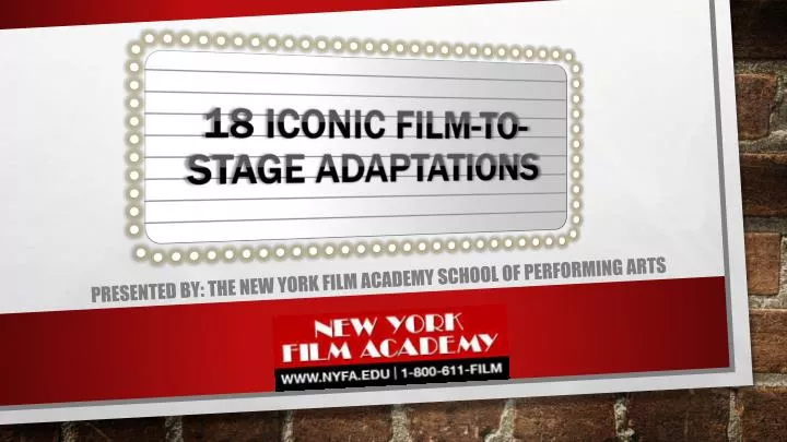 presented by the new york film academy school of performing arts