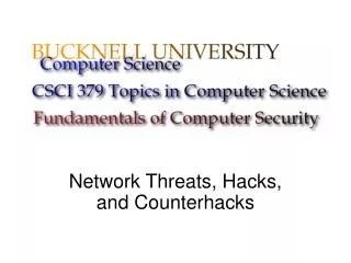 Network Threats, Hacks, and Counterhacks