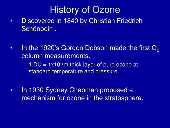 history of ozone