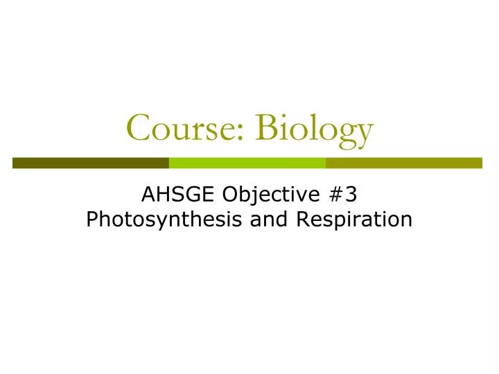 course biology