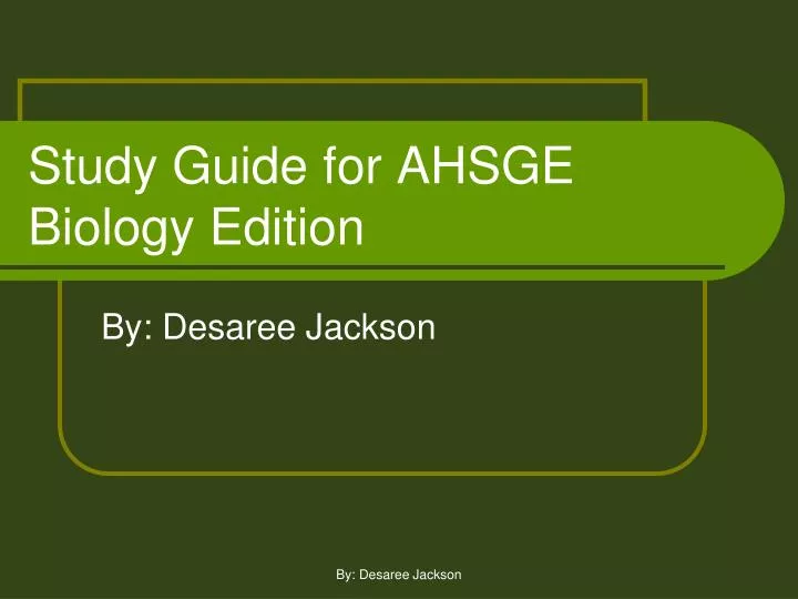 study guide for ahsge biology edition