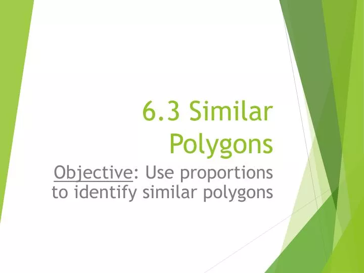 6 3 similar polygons