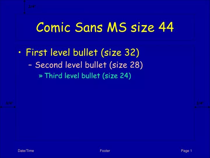 comic sans ms size 44