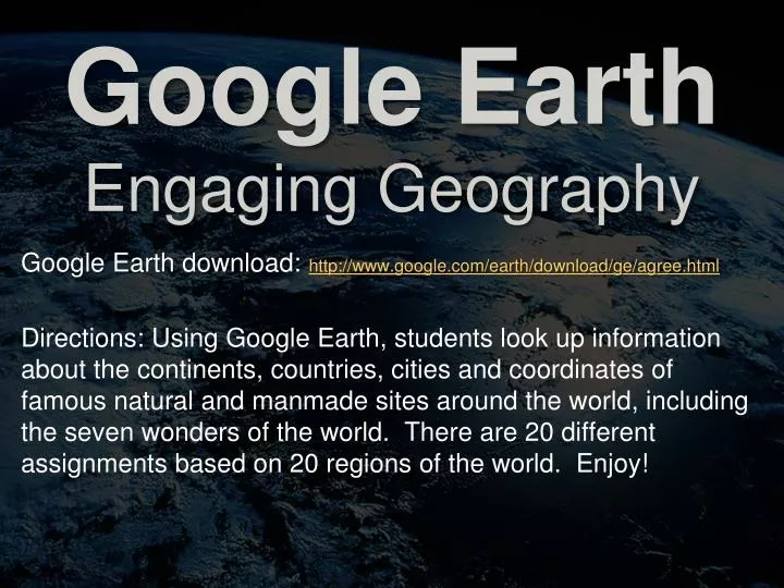 google earth engaging geography