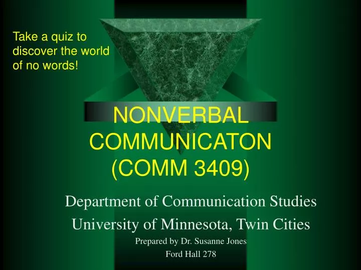 nonverbal communicaton comm 3409