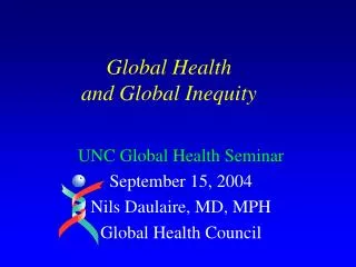 global health and global inequity