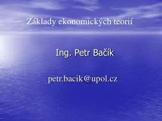 ing petr ba k