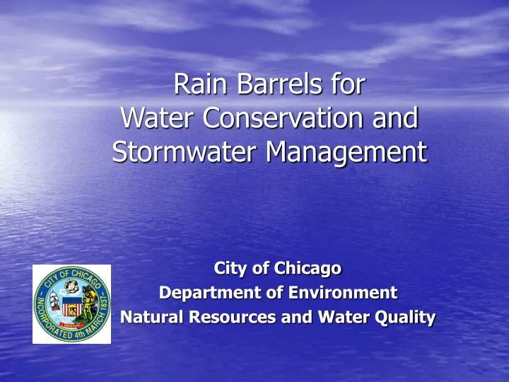rain barrels for water conservation and stormwater management