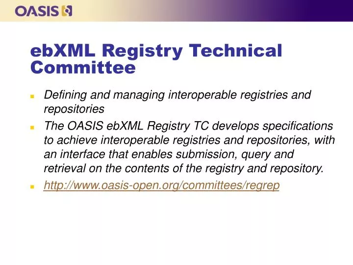 ebxml registry technical committee