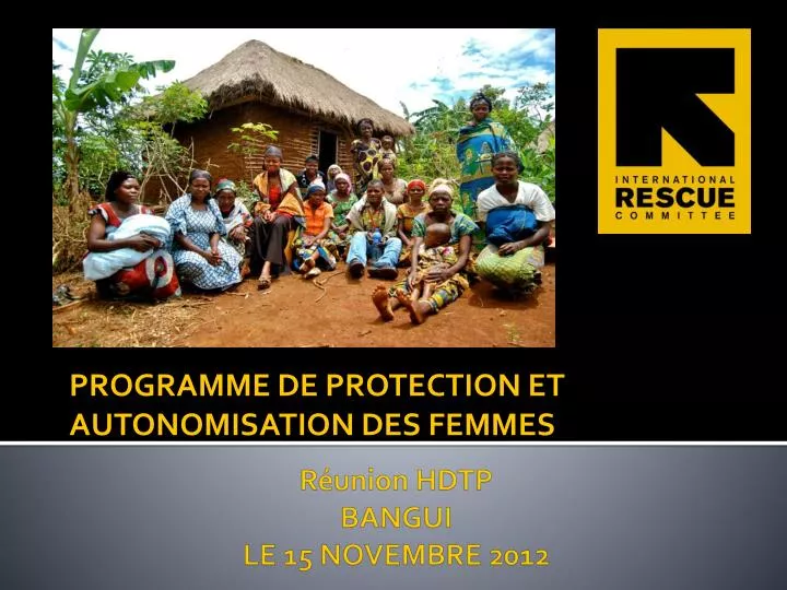 programme de protection et autonomisation des femmes