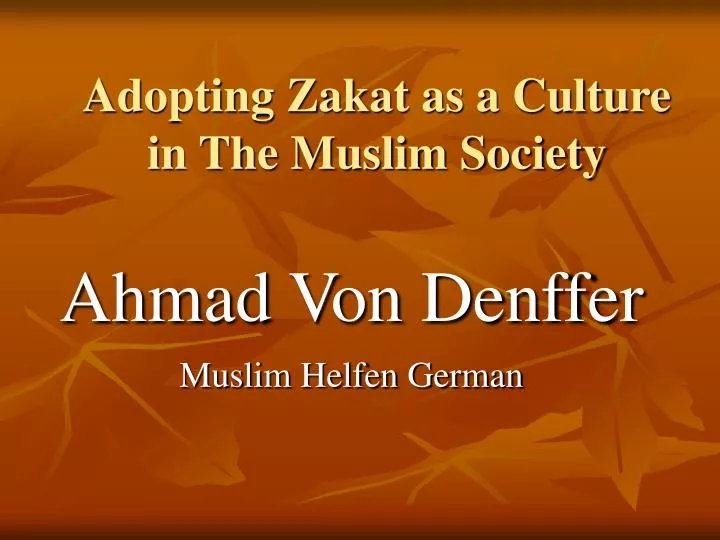 adopting zakat as a culture in the muslim society