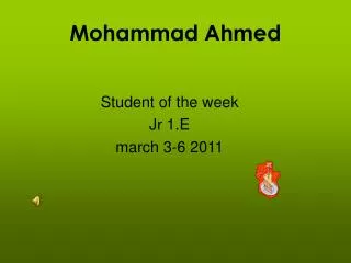 Mohammad Ahmed