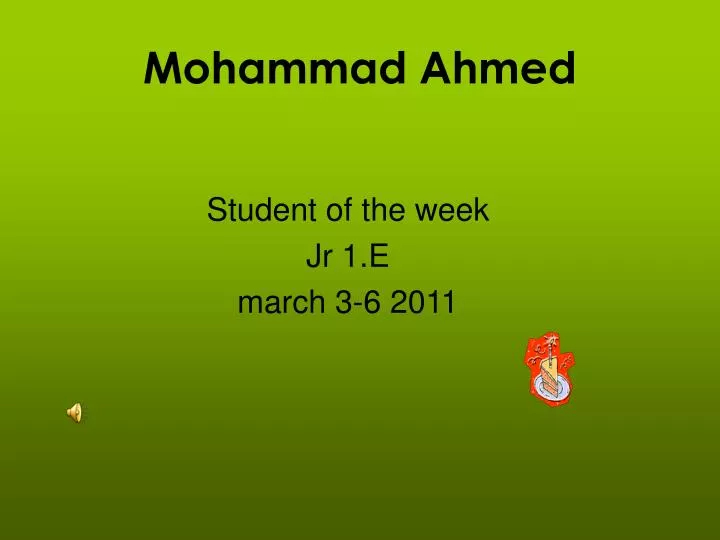 student of the week jr 1 e march 3 6 2011