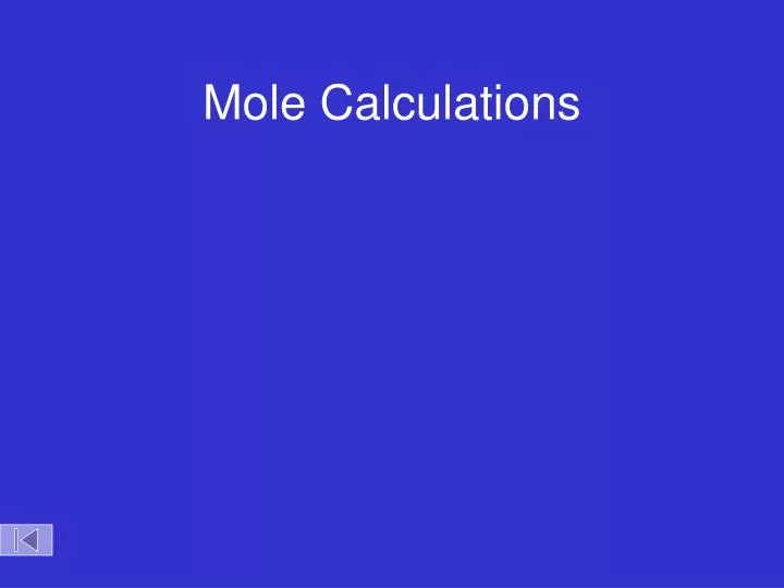 mole calculations