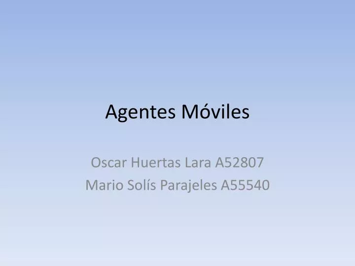 agentes m viles