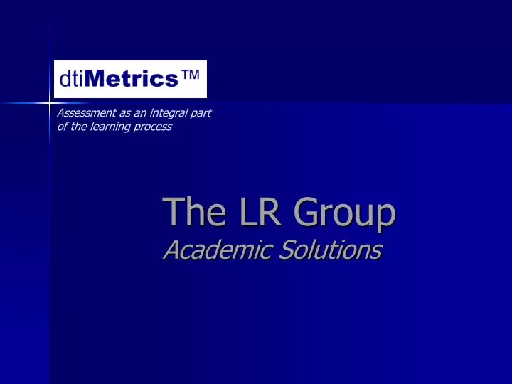 the lr group academic solutions