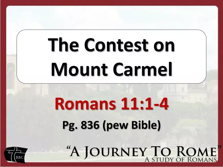 the contest on mount carmel
