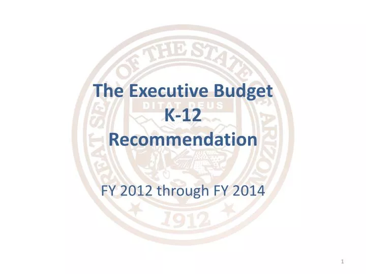 the executive budget k 12 recommendation