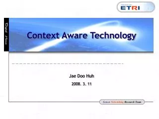 Context Aware Technology