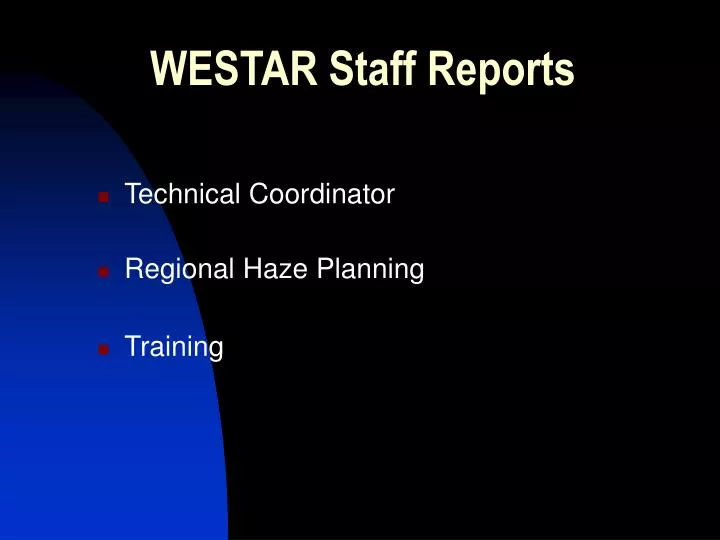 westar staff reports